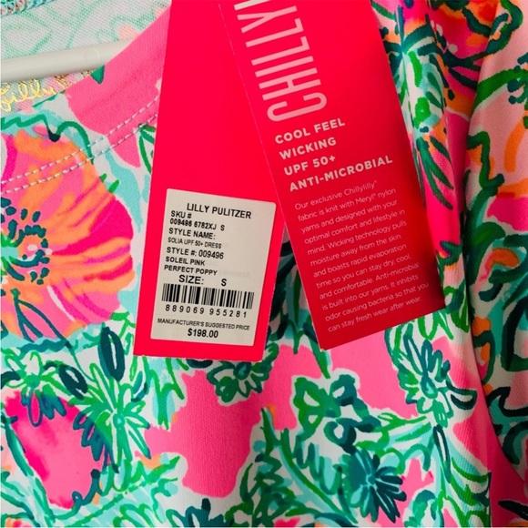 UPF 50+ Solia Chillylilly Dress Soleil Pink Perfect Poppy - Picture 4 of 5